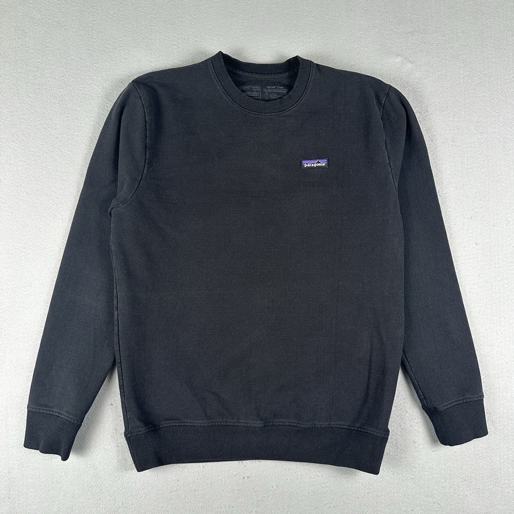 Patagonia Uprisal Crew Sweatshirt Men's Medium Black Pullover Crewneck Outdoor